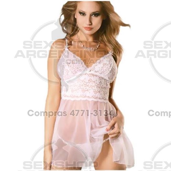 Babydoll Blanco Transparente